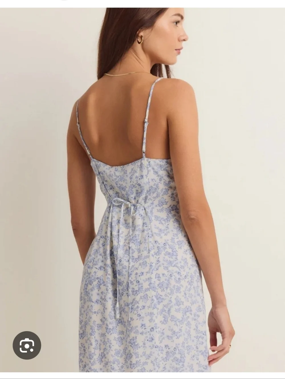 Z Supply Blue Floral Midi Slip Dress - Picture 2 of 7